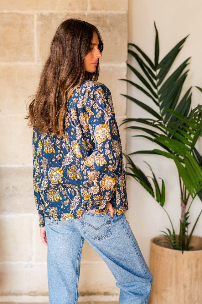 Midnight Marigold Women's Cotton Top