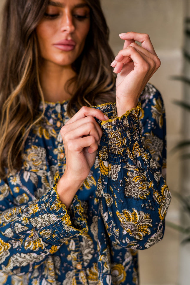 Midnight Marigold Women's Cotton Top