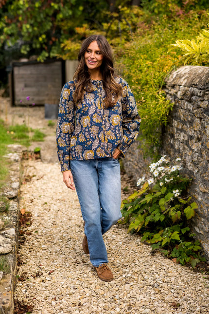 Midnight Marigold Women's Cotton Top