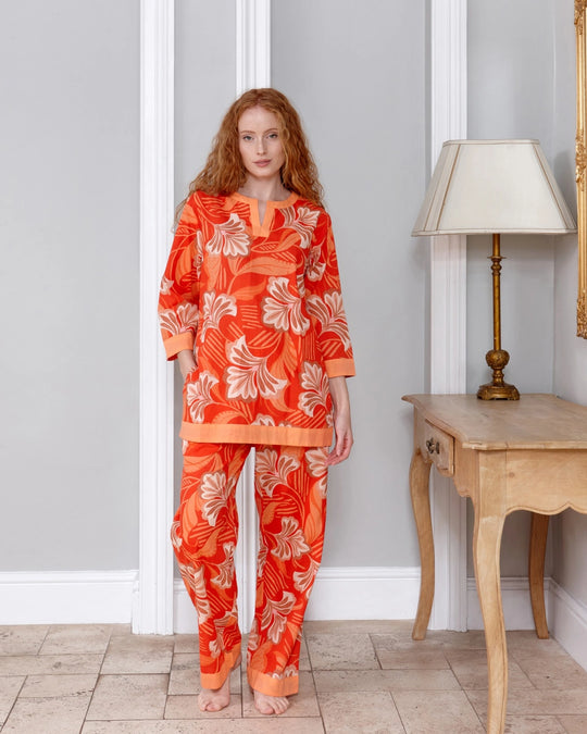 Molokai Sunset Women's Floral Cotton Pyjamas