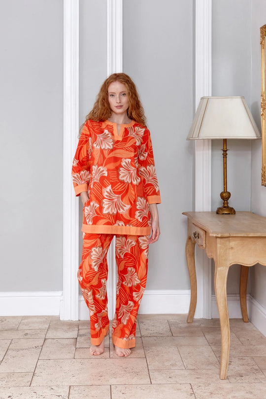 Molokai Sunset Women's Floral Cotton Pyjamas