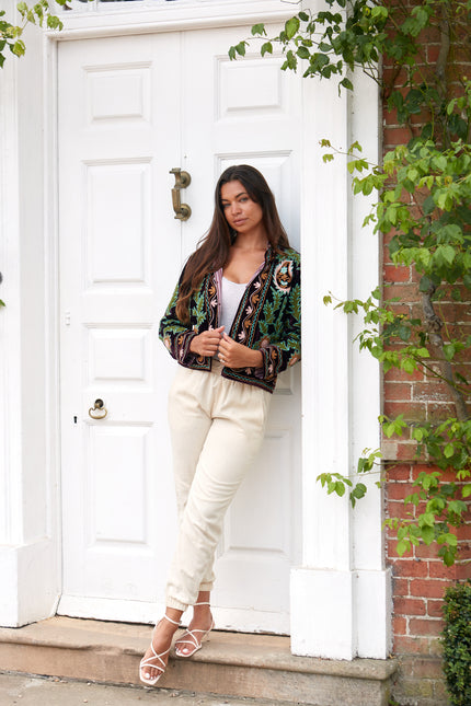 Neon Garden Purple Velvet Jacket