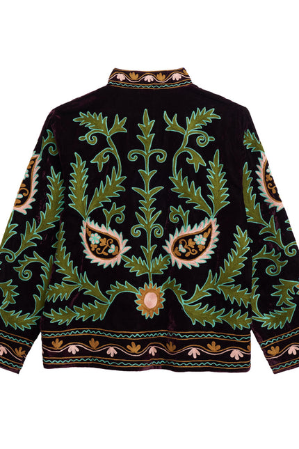 Neon Garden Purple Velvet Jacket