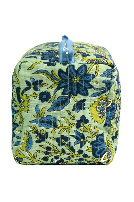 Lime Patchouli Cotton Wash Bag