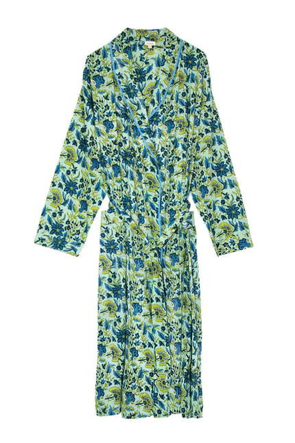 Lime Patchouli Women's Floral Cotton Robe