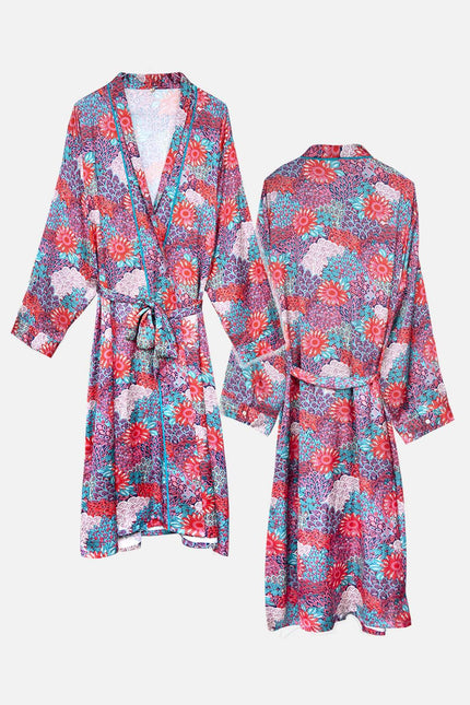 Peacock Women's Satin Robe