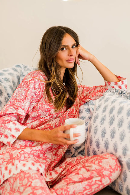 Peony Paisley Women's Floral Cotton Pyjamas
