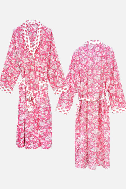 Peony Paisley Women's Cotton Robe
