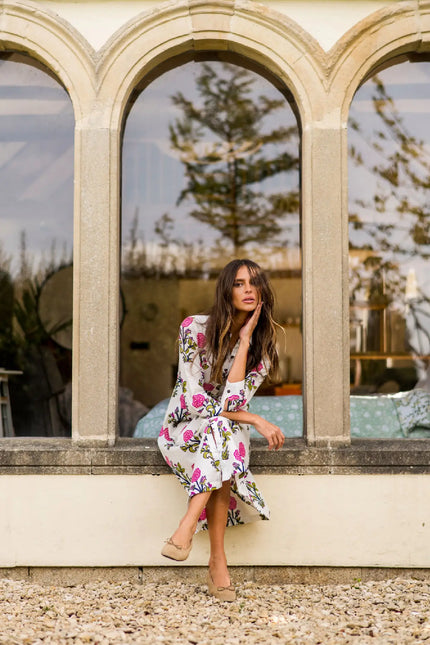 Rosette Bloom Women's Floral Cotton Dress