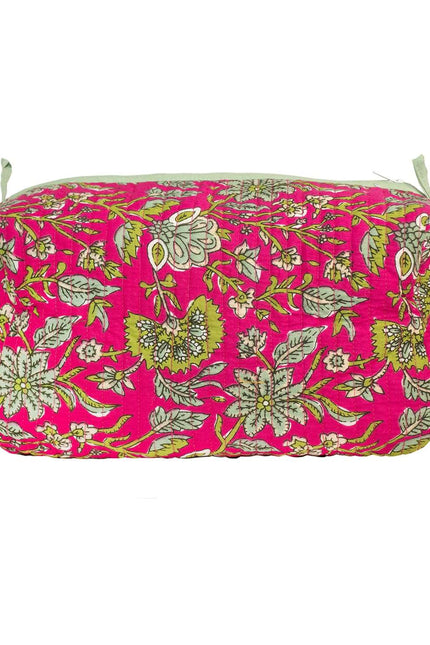 Fuchsia Freesia Cotton Wash Bag