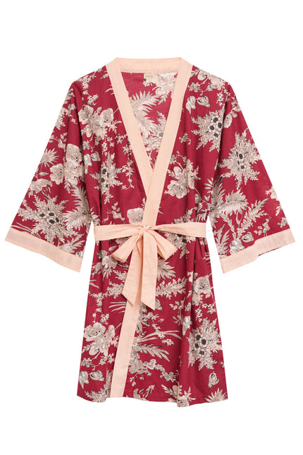 Shiraz Bouquet Women's Floral Cotton Kimono