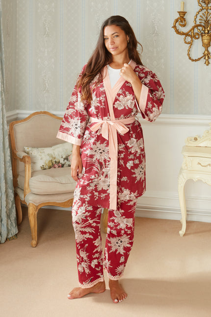 Shiraz Bouquet Women's Floral Cotton Kimono