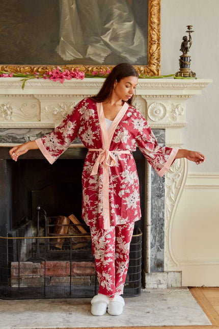 Shiraz Bouquet Women's Floral Cotton Kimono