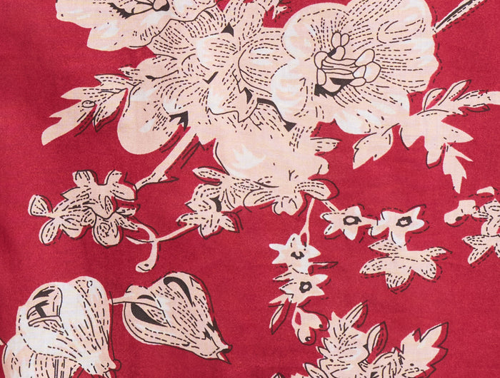 Shiraz Bouquet burgundy and pink floral print