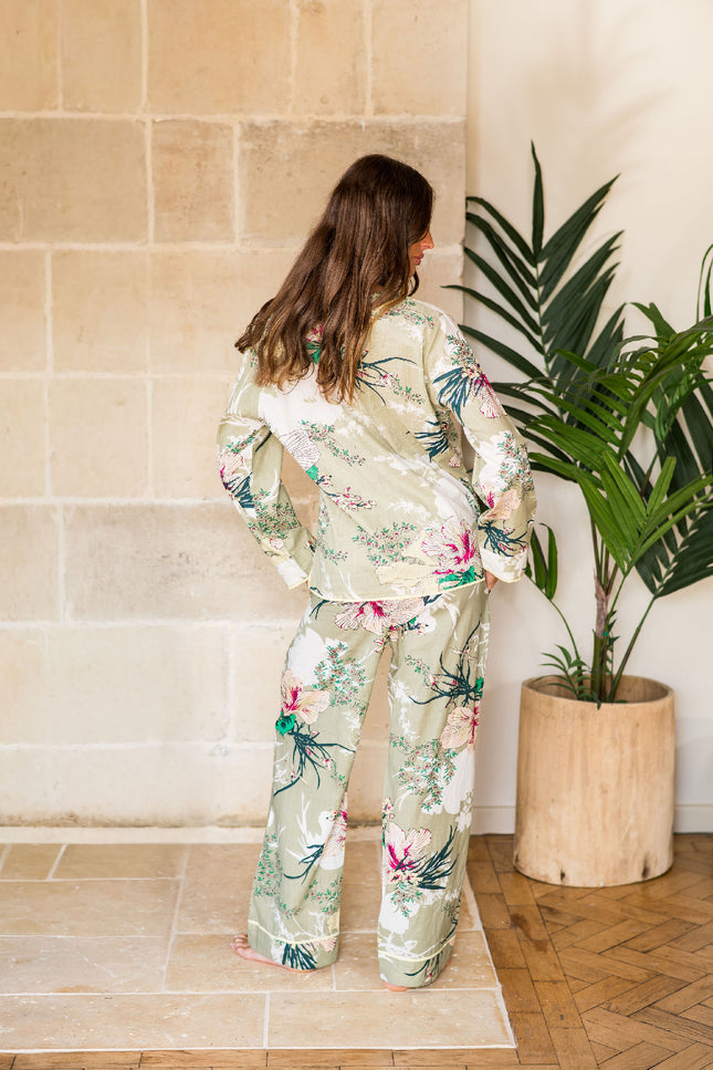 Tropical Women's Floral Cotton Pyjamas