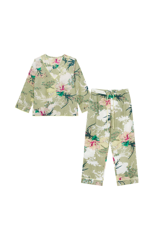 Tropical Women's Floral Cotton Pyjamas