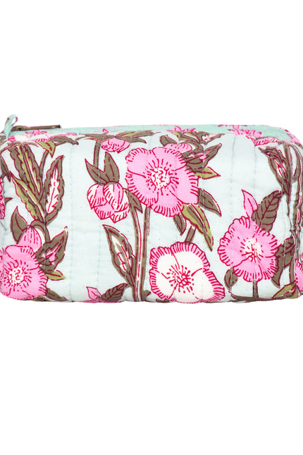 Wild Rose Small Cotton Wash Bag