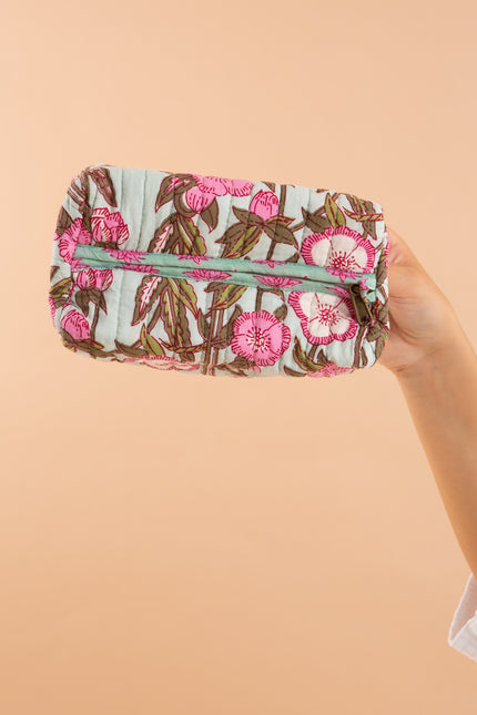 Wild Rose Small Cotton Wash Bag