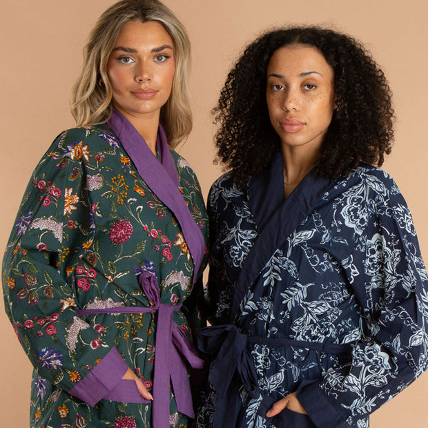 women's patterned cotton robes