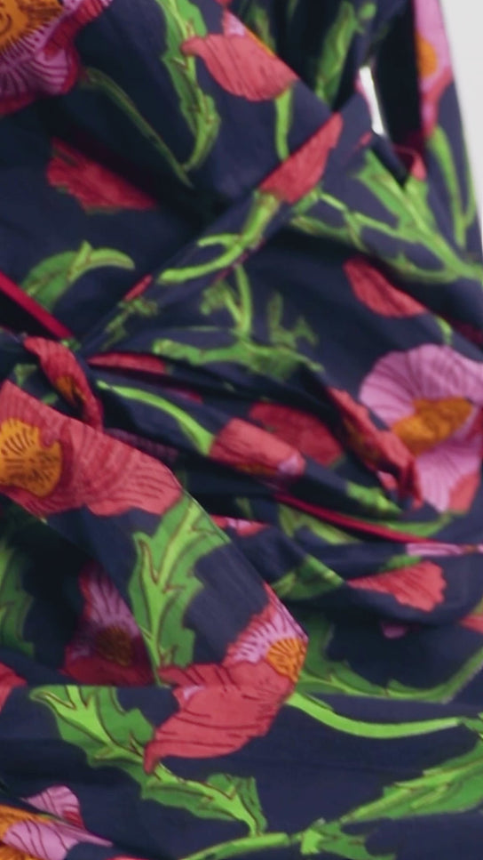 Midnight Sweetpea Women's Cotton Robe